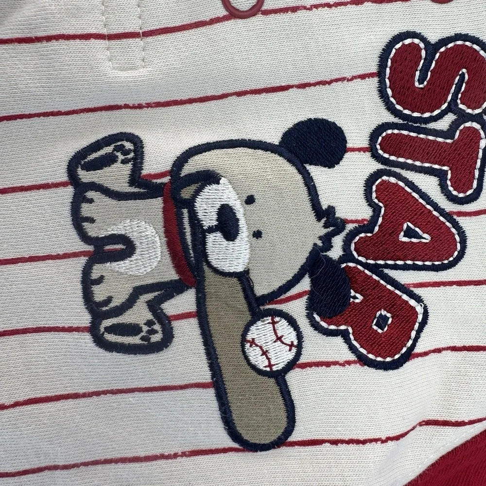 VTG Infant Boys All-Star Dog Baseball Snap Bottom Romper Bodysuit Baby Outfit 9M
